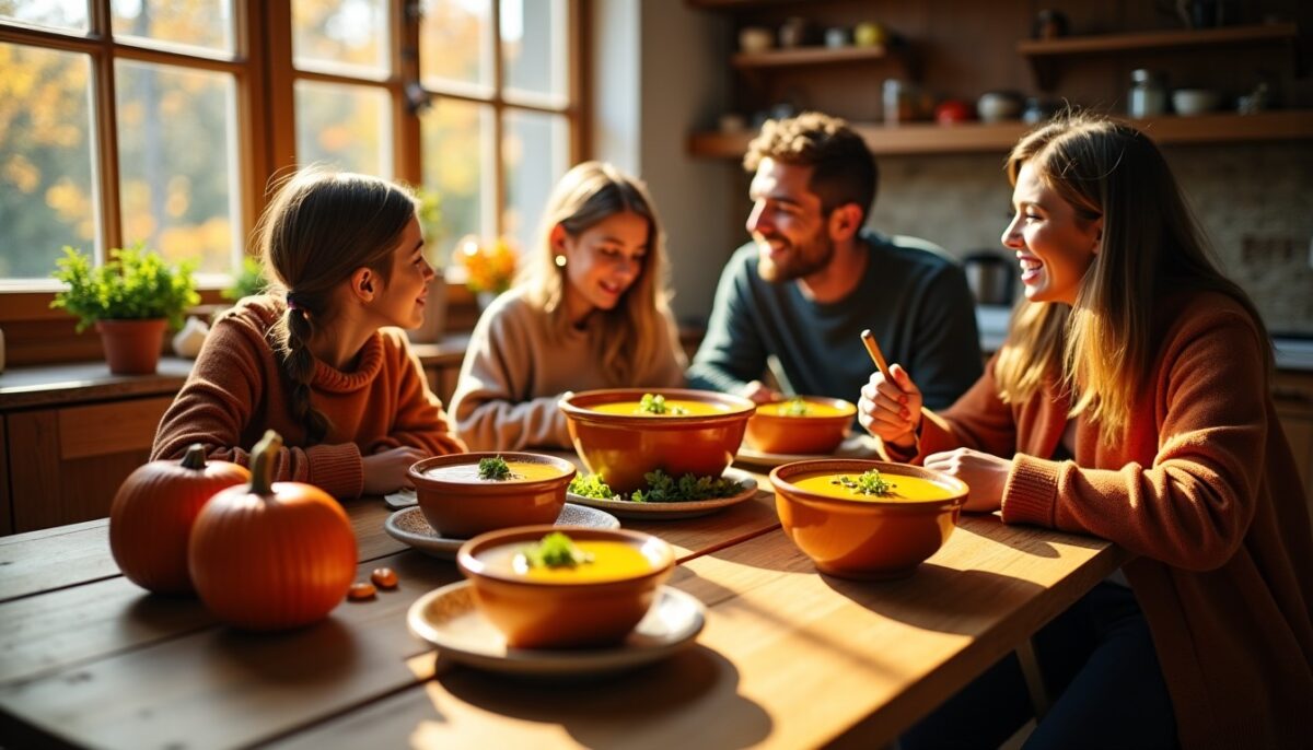 Un velouté de potimarron irrésistible qui fait craquer toute la famille, même les enfants en redemandent !