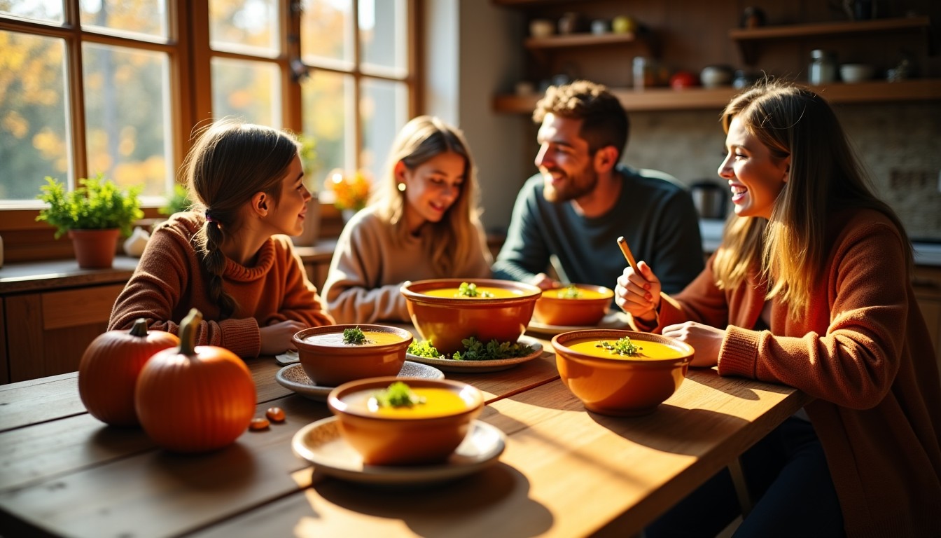 Un velouté de potimarron irrésistible qui fait craquer toute la famille, même les enfants en redemandent !