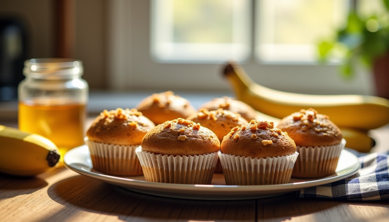 Délicieux mini muffins à la banane : une recette légère et simple à réaliser
