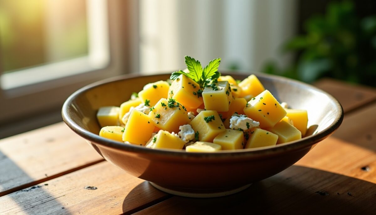 Salade de pommes de terre au fromage de brebis : une recette pleine de saveurs et de fraîcheur