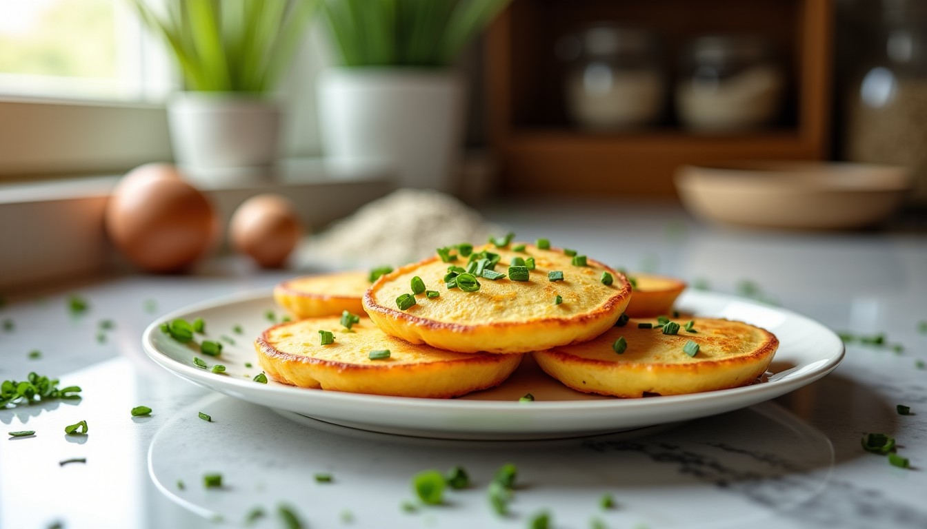 Recette simple de galettes de pommes de terre légères parfumées à la ciboulette