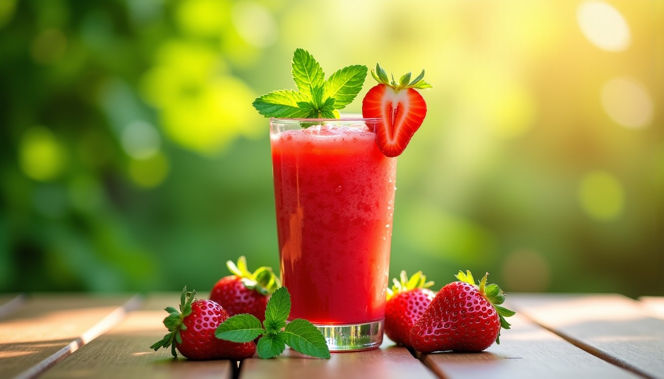 Smoothie Fraise-Menthe : Le Reflet Frais de l’Été en Toute Légèreté