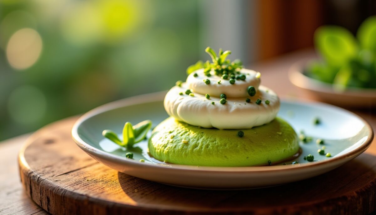 Délicieuse mousse légère de courgette au chèvre frais onctueux