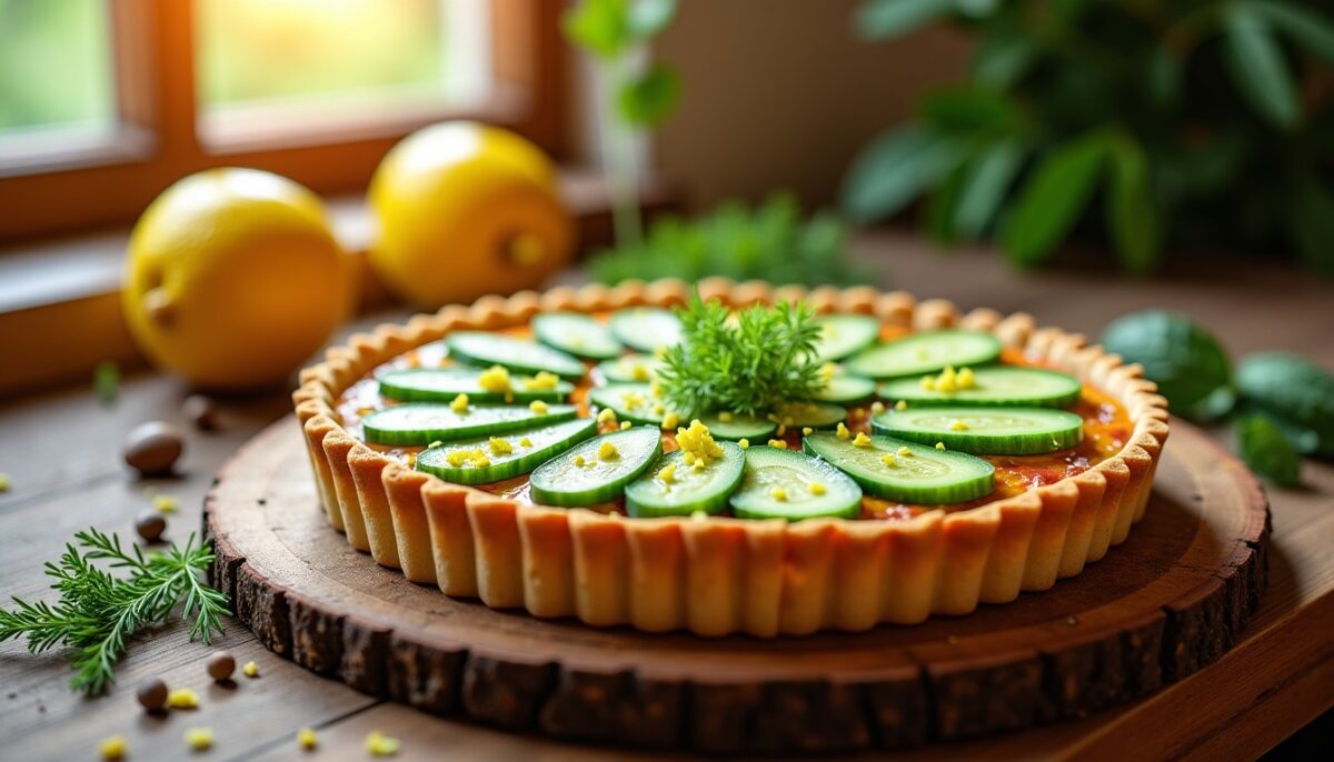 Recette Facile et Gourmande : Tarte Légère au Concombre et Thon