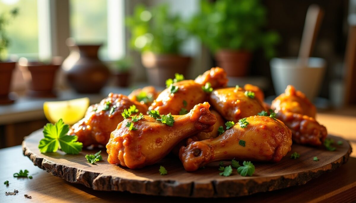 Ailes de poulet marinées à l'ail : une recette légère et savoureuse