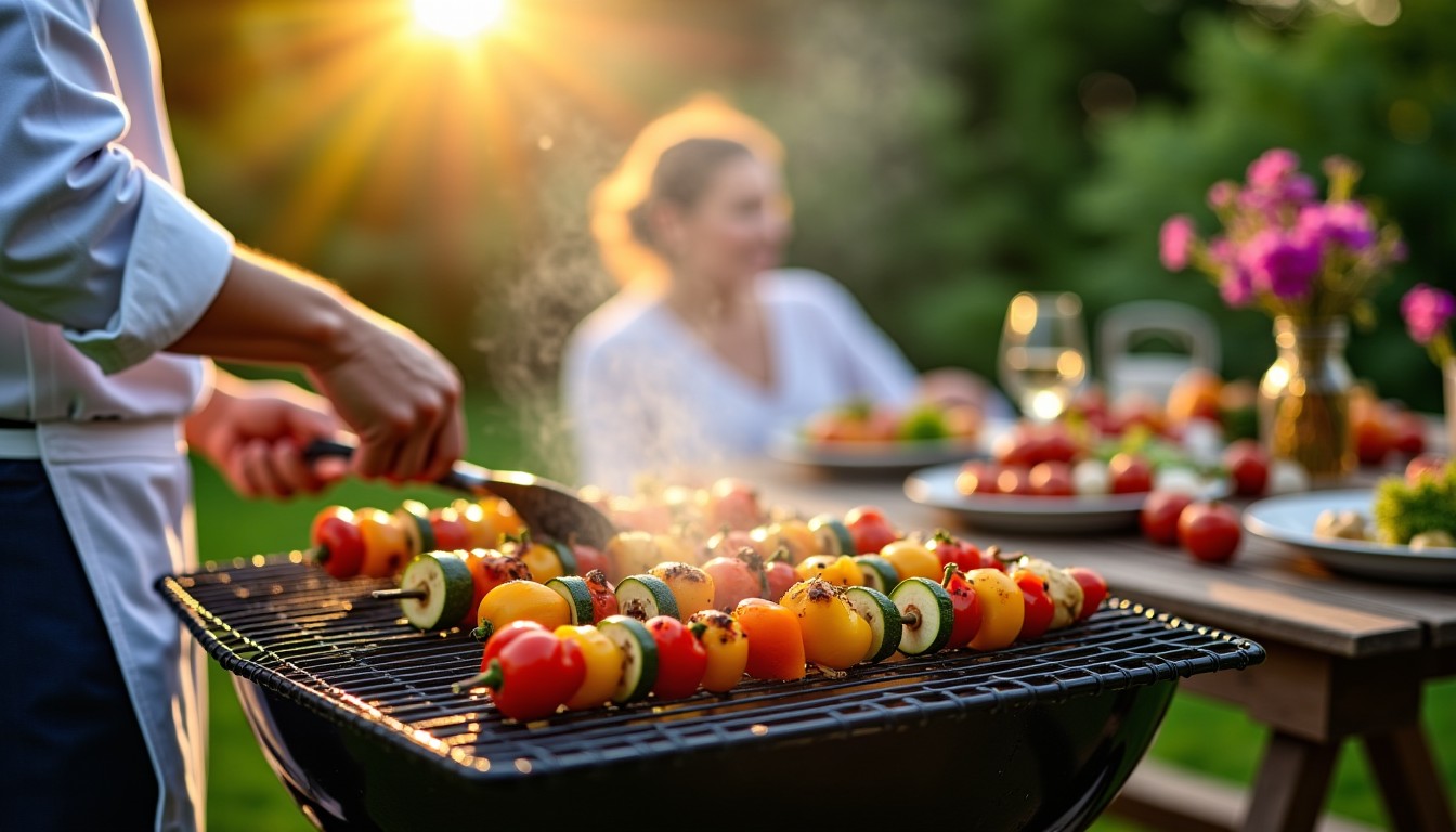 Le secret du chef pour des brochettes de légumes qui glissent parfaitement sur le barbecue