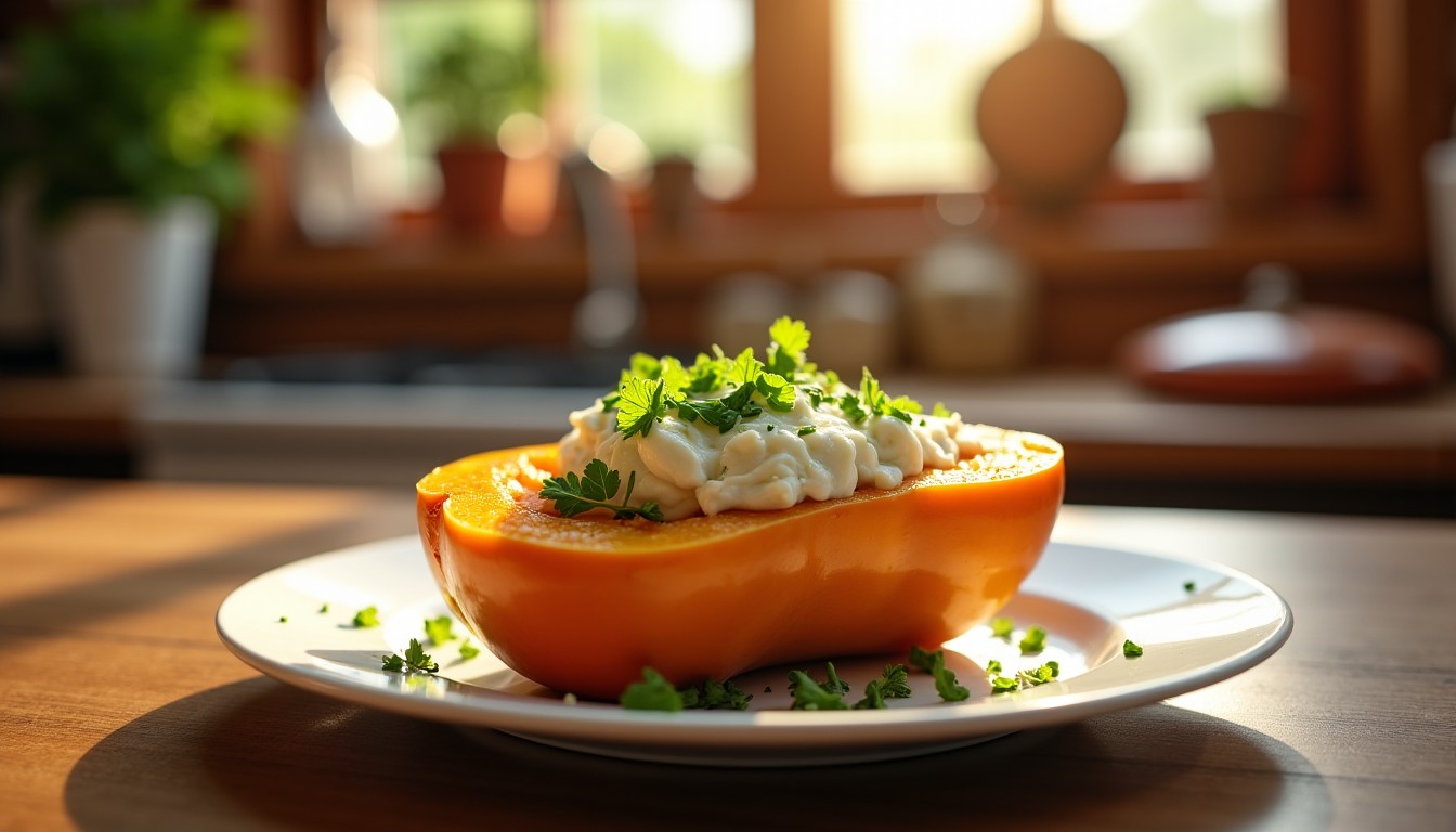 Butternut farcie au chèvre : une recette gourmande et inventive à découvrir