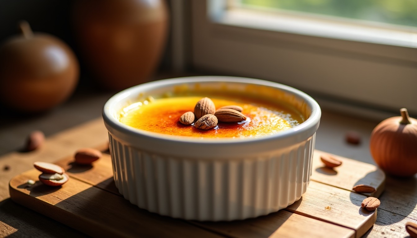 Délice légère à l'amande et vanille : la crème brûlée revisitée, savoureuse et simple à réaliser