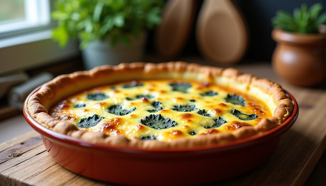 Délice crémeux : quiche sans pâte au bleu, une recette simple et gourmande
