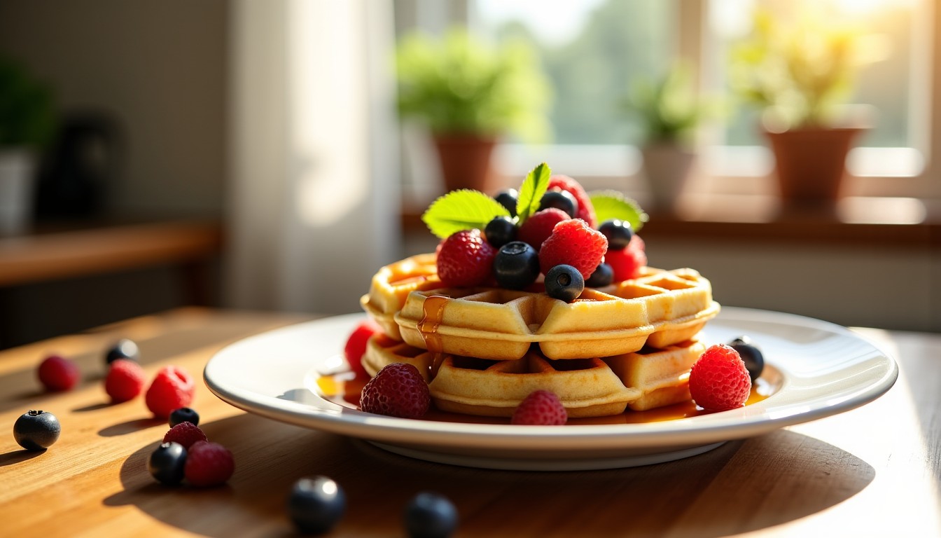 Délicieuses gaufres légères et sans gluten : la recette simple à réaliser chez vous