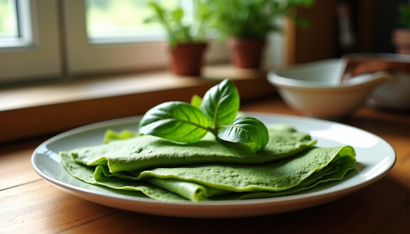 Délice Vert : Crêpes aux Épinards et Tartinade Végétale aux Herbes de Provence