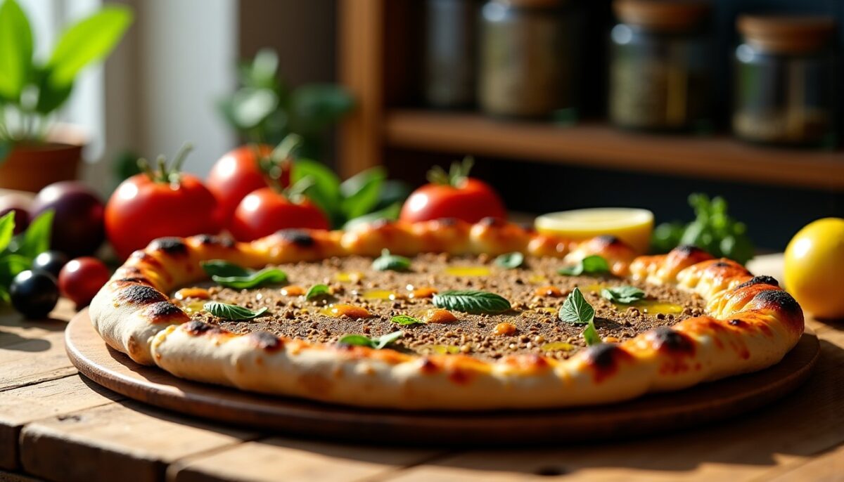 Délicieuse pizza libanaise au zahtar : une recette légère et simple à réaliser