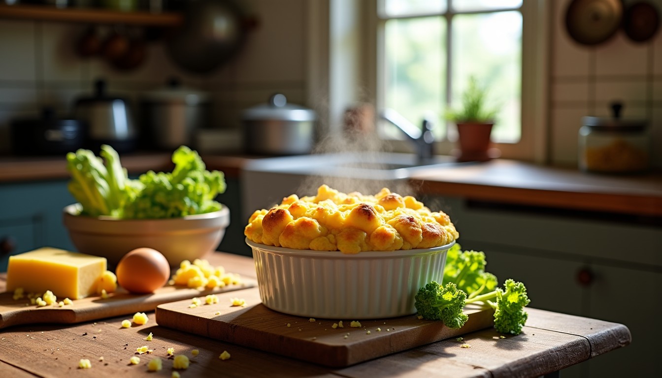 Délicieux soufflé au fromage et chou-fleur : une recette simple et savoureuse à tester absolument