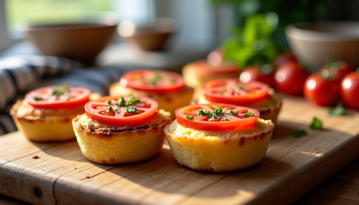 Délicieux cakes au fromage et tomates : une recette simple pour régaler vos papilles