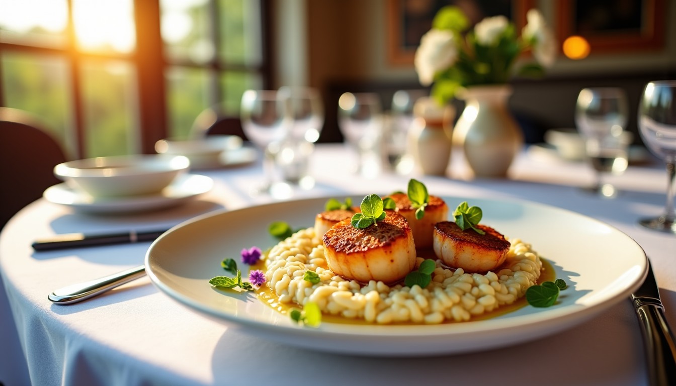 Délice léger : Risotto aux Saint-Jacques pour une touche raffinée en cuisine
