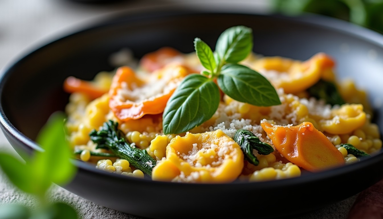 Délice de gratin aux courgettes et légumes verts parfumé au parmesan