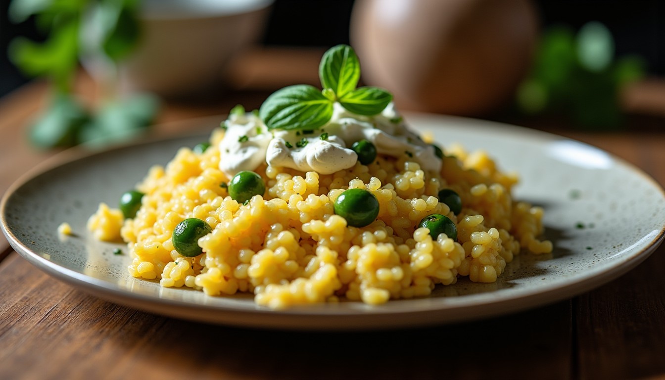 Risotto tout en légèreté aux courgettes fondantes et feta crémeuse : une recette saine et savoureuse