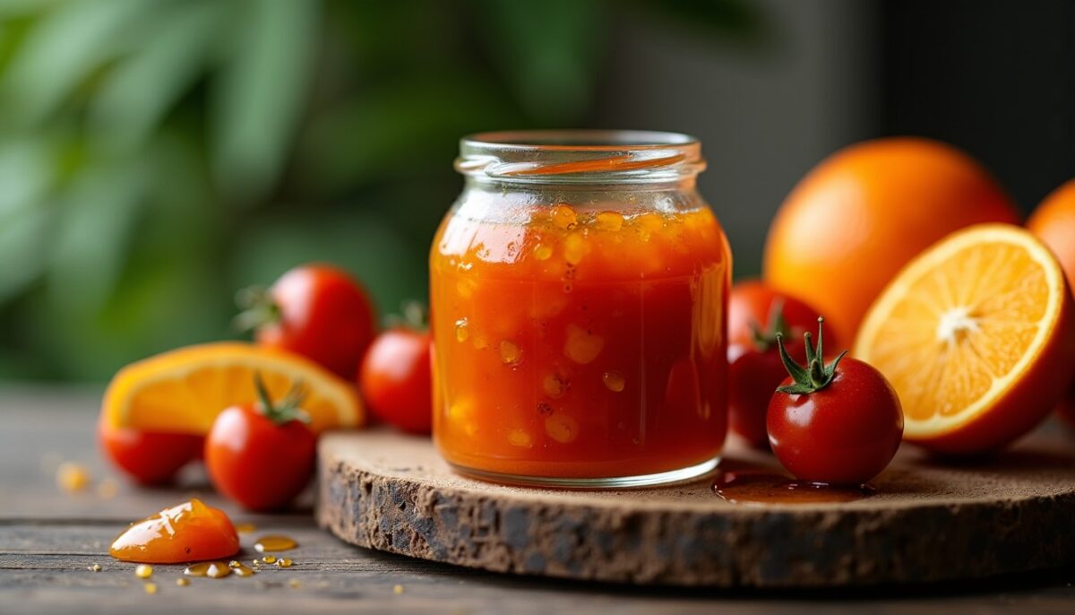 Recette maison : Savoureuse confiture de tomates vertes parfumée à l'orange