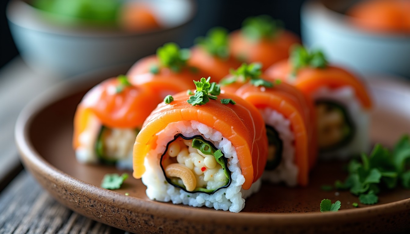 Délicieux makis au saumon fumé et fromage frais : une recette facile et gourmande