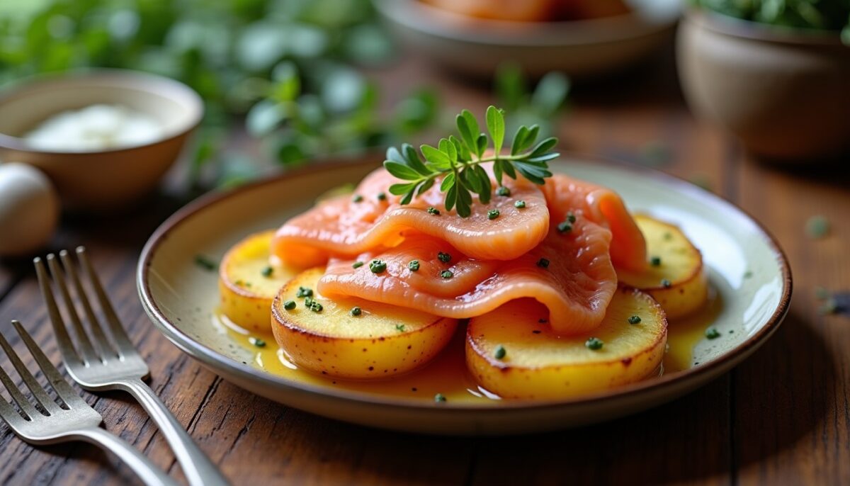Découvrez notre recette gourmande de pommes de terre farcies au saumon frais et au fromage blanc onctueux