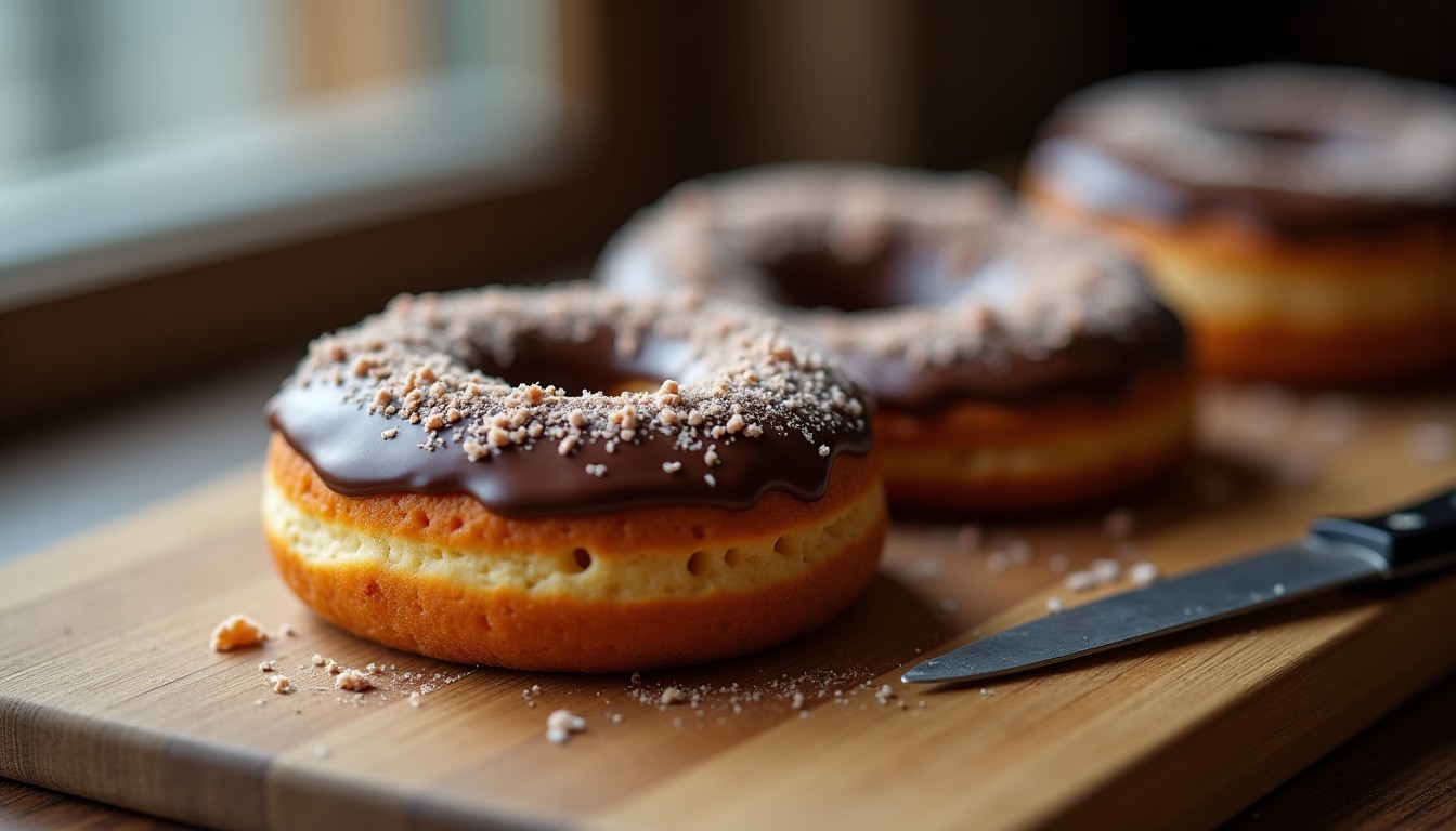 Délices légers : Donuts au Nutella cuits au four pour un plaisir gourmand et sain