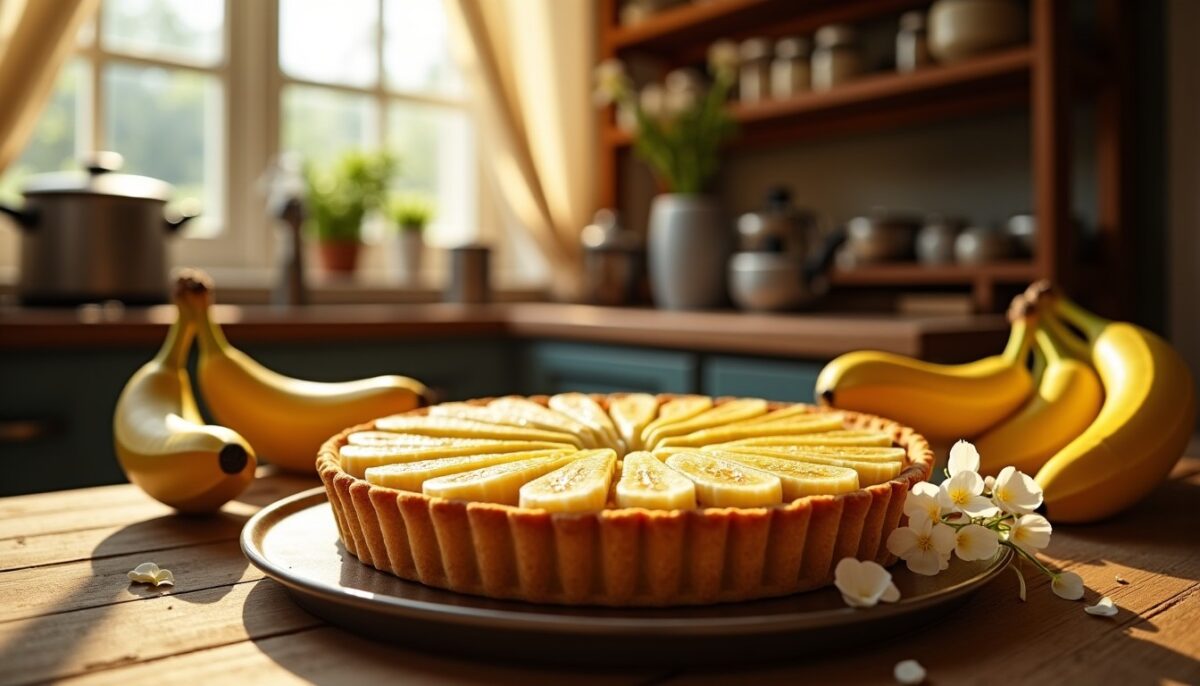 Délicieuse tarte légère à la banane : une recette simple pour un plaisir crémeux