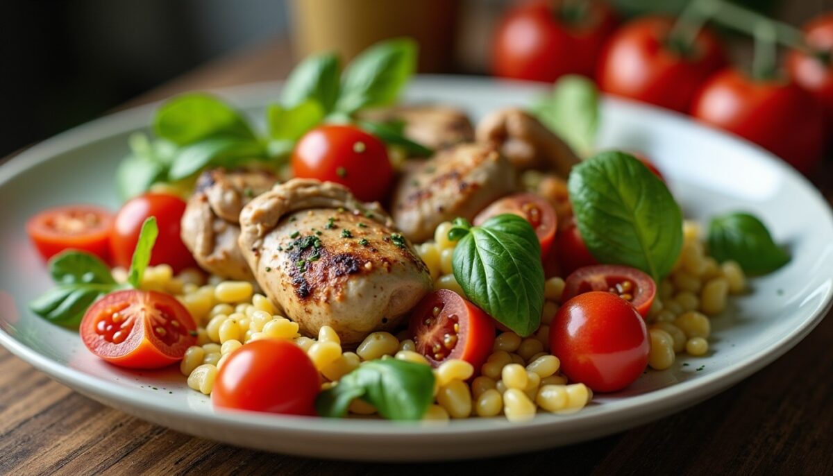 Salade légère au poulet, maïs et tomates : une recette santé pour minceur