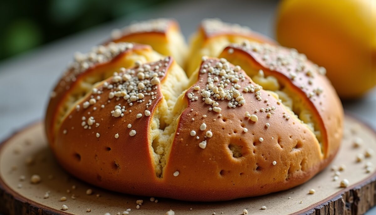 Douce brioche aérienne aux graines de chia et éclats de citron : une recette savoureuse et équilibrée