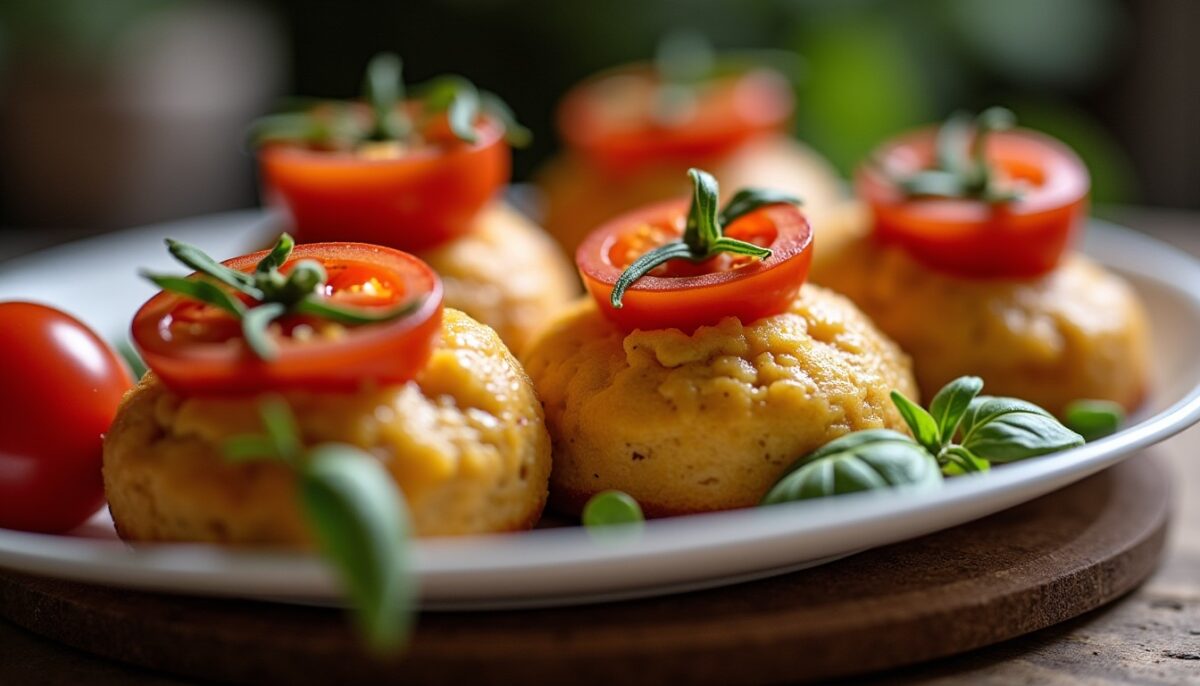Délicieux Muffins Salés au Camembert Fondant et Tomates Séchées : une Recette Pleine de Saveurs