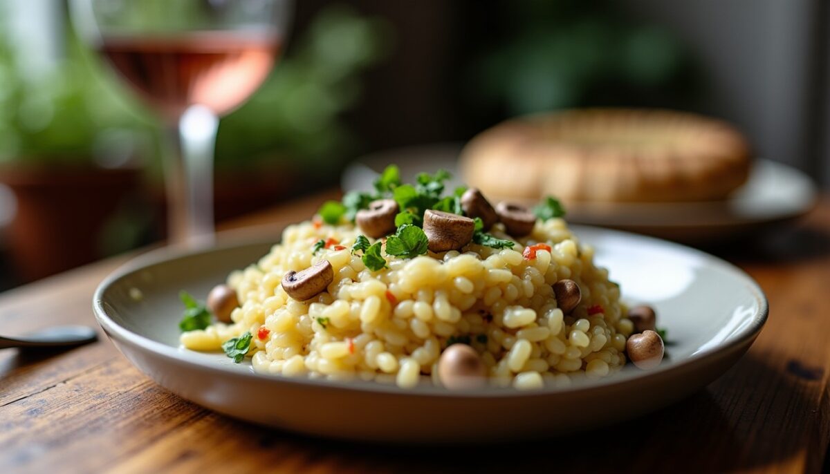 Délicieuse Verrine de Risotto aux Champignons et Fromage : Une Recette Savoureuse à Déguster