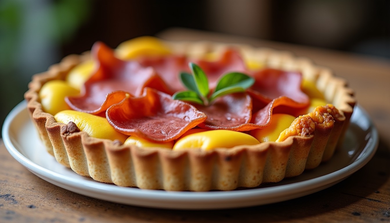 Savourez une tarte légère au chou-fleur, jambon et muscade : la recette incontournable à tester !