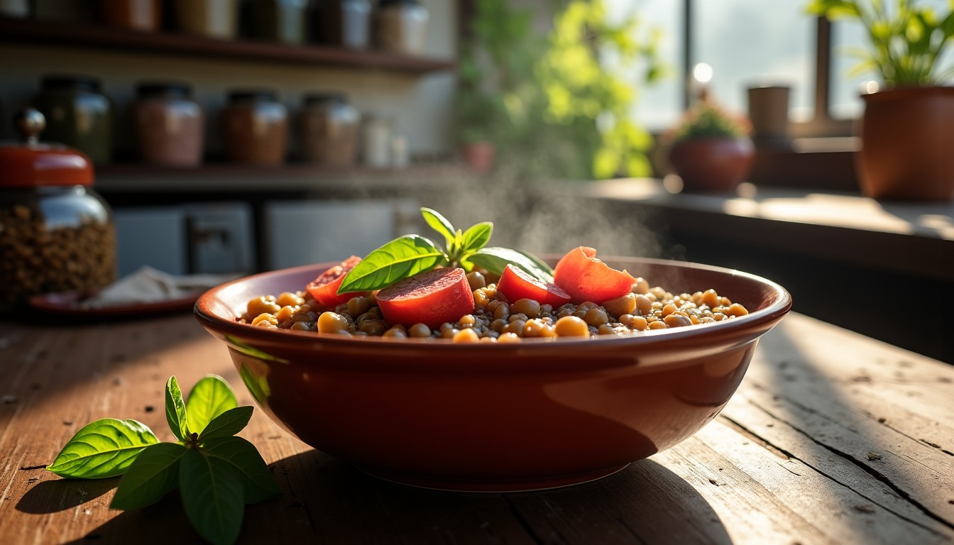 Délice mijoté de lentilles au figatellu : une recette savoureuse et légère pour bien manger