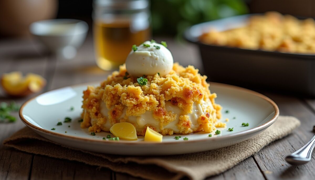 Délice d'agneau en crumble croustillant à l'avoine et fromage de chèvre frais : une recette gourmande et originale