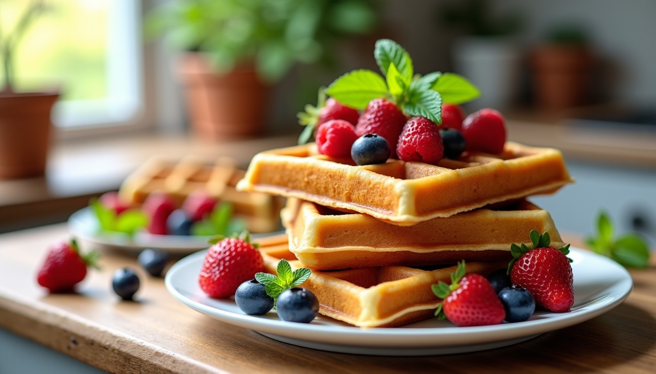 Gaufres légères sans sucre ni beurre : une recette simple et rapide pour se régaler sainement