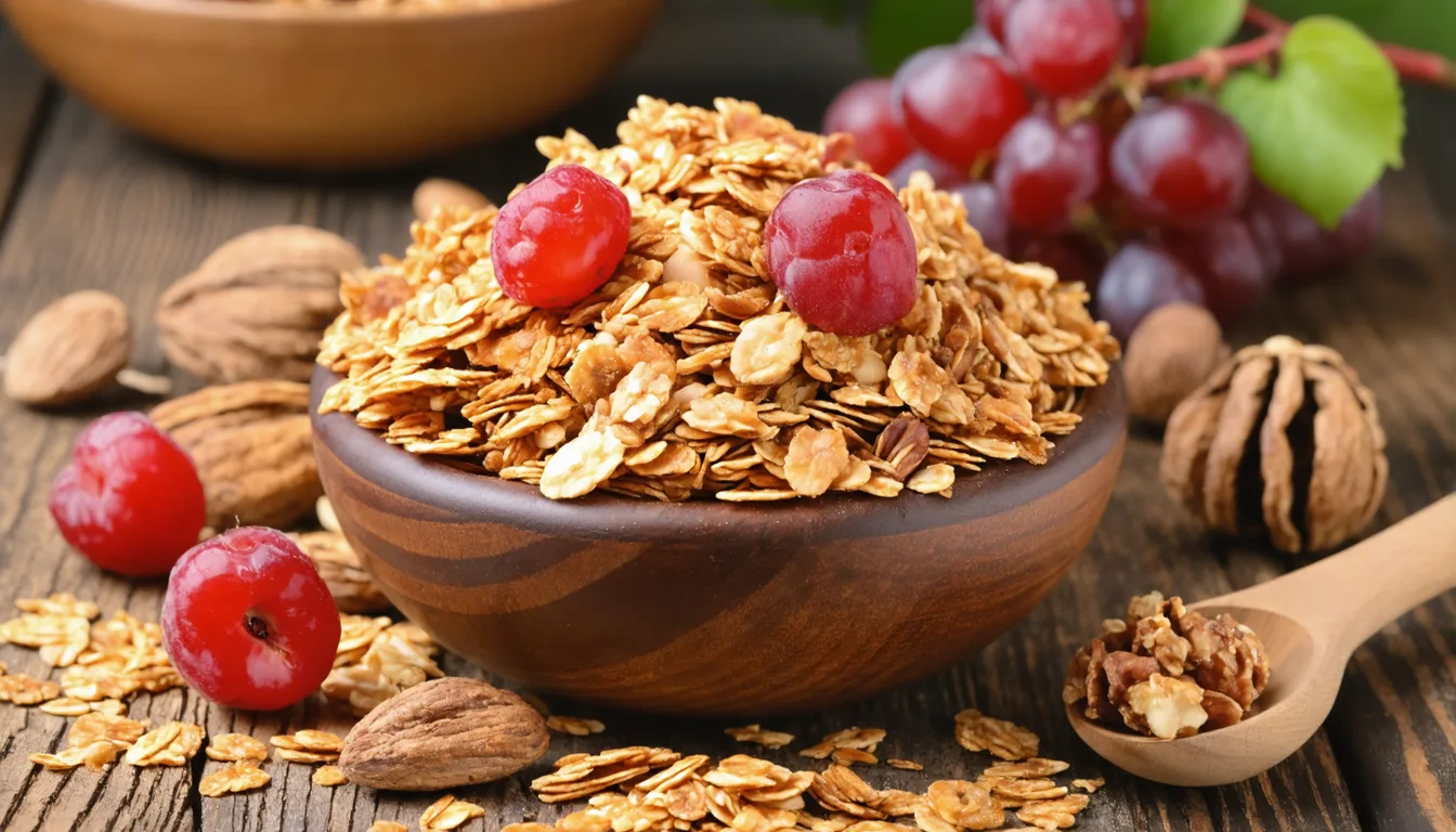 découvrez une recette gourmande et saine de délice croustillant aux pommes et poires, agrémentée d'un granola léger pour un dessert savoureux et équilibré.