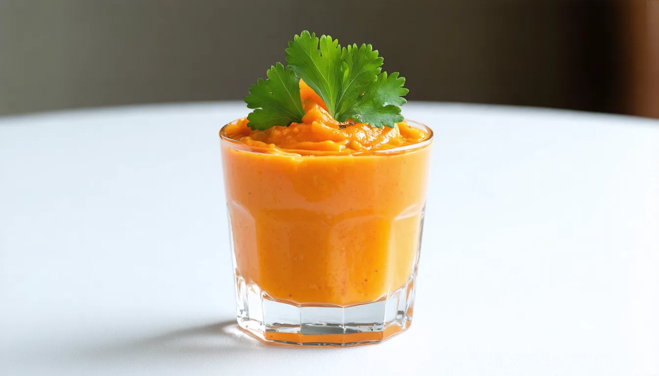 découvrez notre recette délicieuse de carottes fondantes servies en verrines, agrémentées de fromage frais onctueux et de coriandre fraîche pour une explosion de saveurs.
