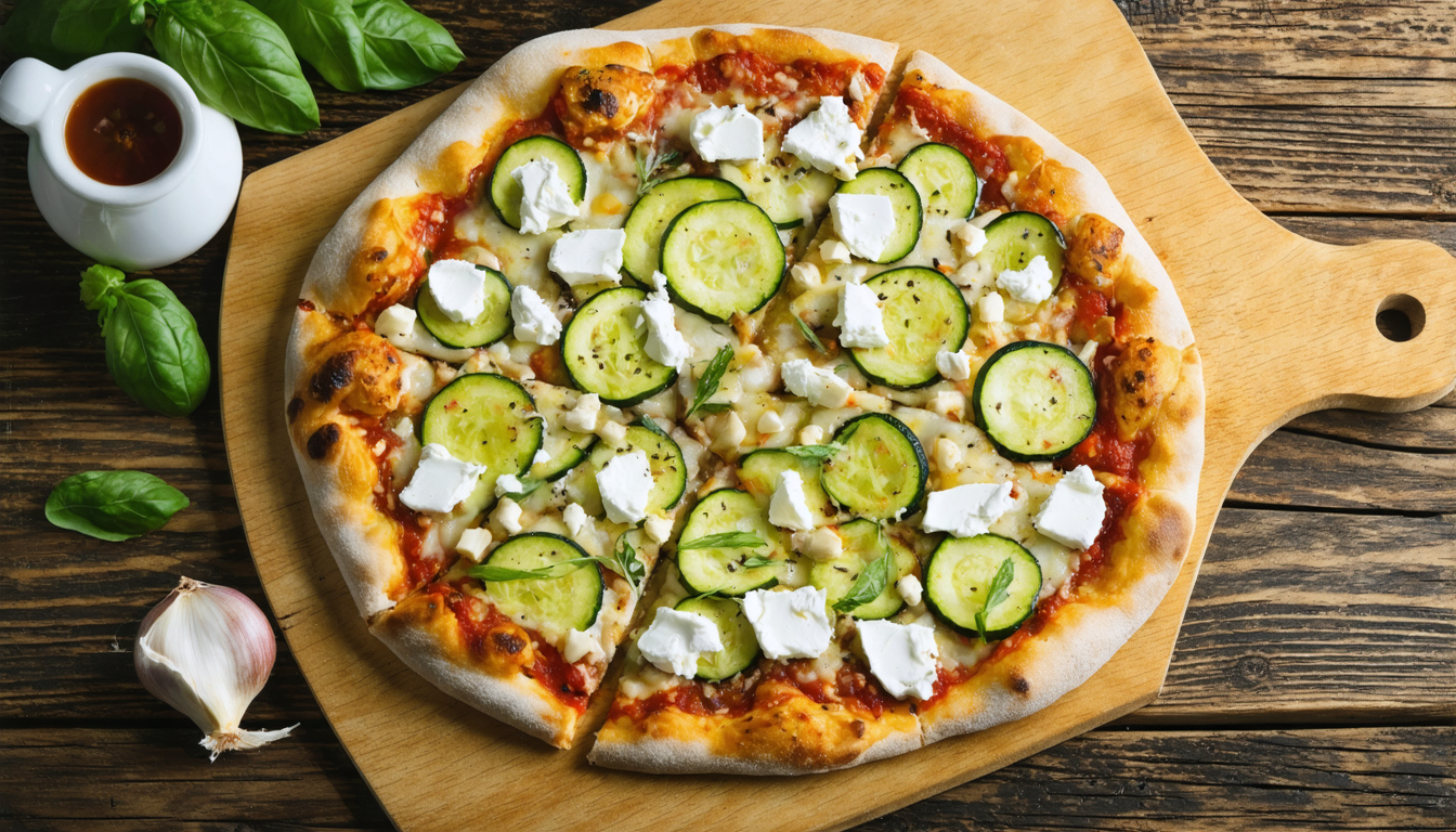 découvrez notre recette incontournable de pizza gourmande aux courgettes et fromage de chèvre frais, alliant saveurs délicates et fraîcheur pour un repas savoureux et facile à préparer.
