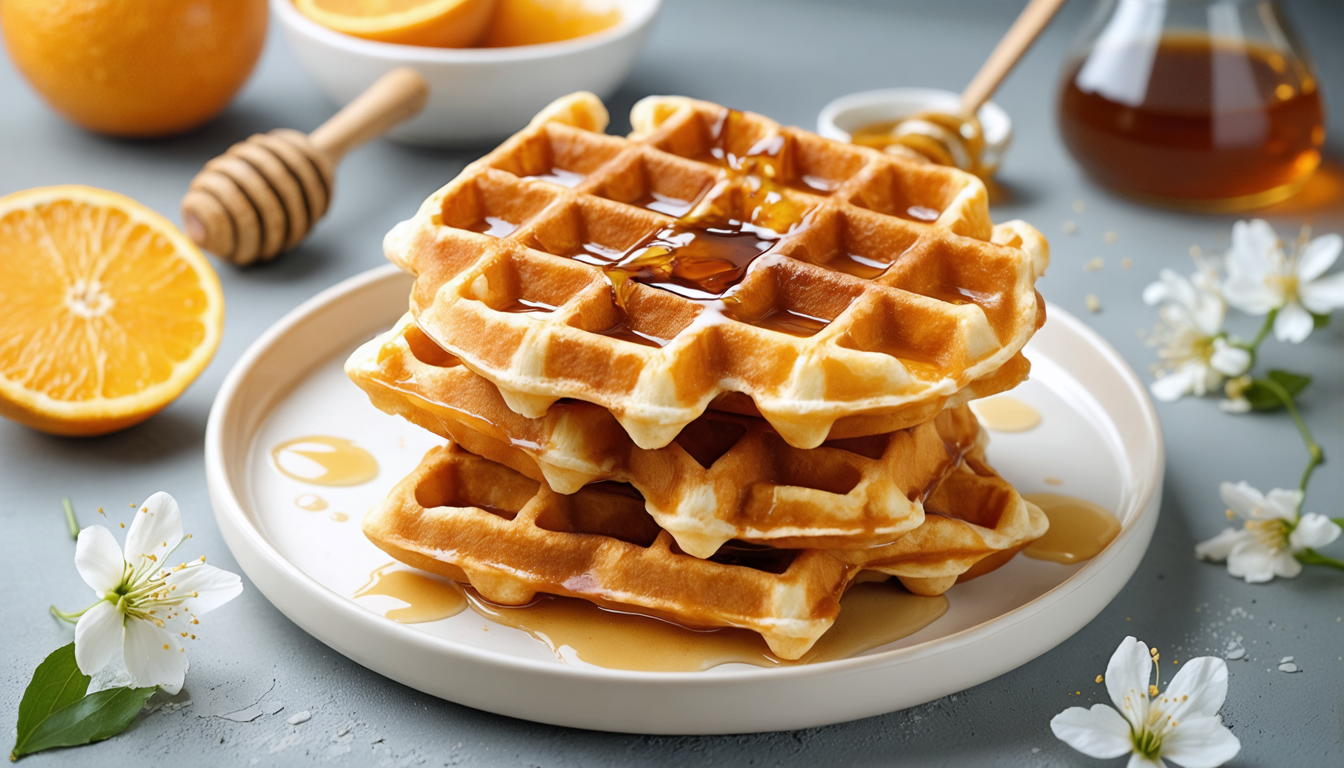 découvrez une recette simple et gourmande de gaufres légères parfumées à la fleur d’oranger, parfaites pour un moment délicieux et raffiné.