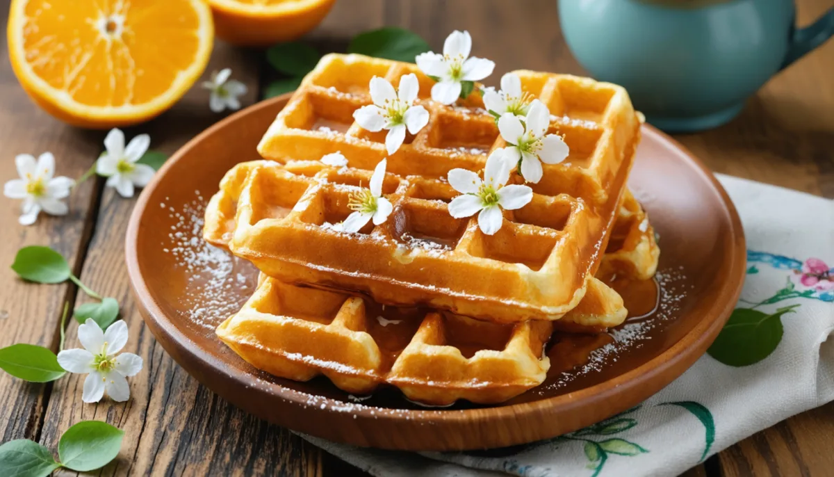 découvrez notre recette simple et gourmande de gaufres légères parfumées à la fleur d’oranger, pour un dessert délicieusement parfumé et facile à réaliser.