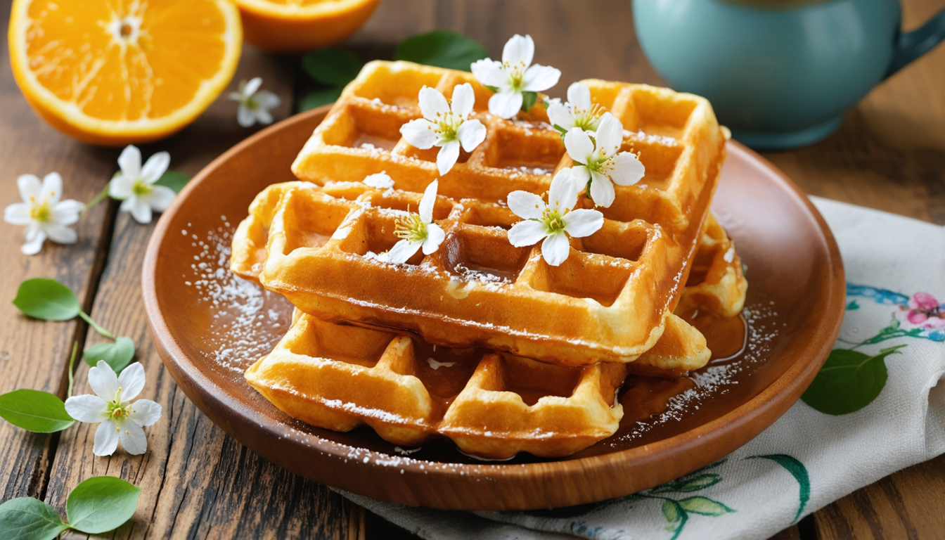 découvrez notre recette simple et gourmande de gaufres légères parfumées à la fleur d’oranger, pour un dessert délicieusement parfumé et facile à réaliser.