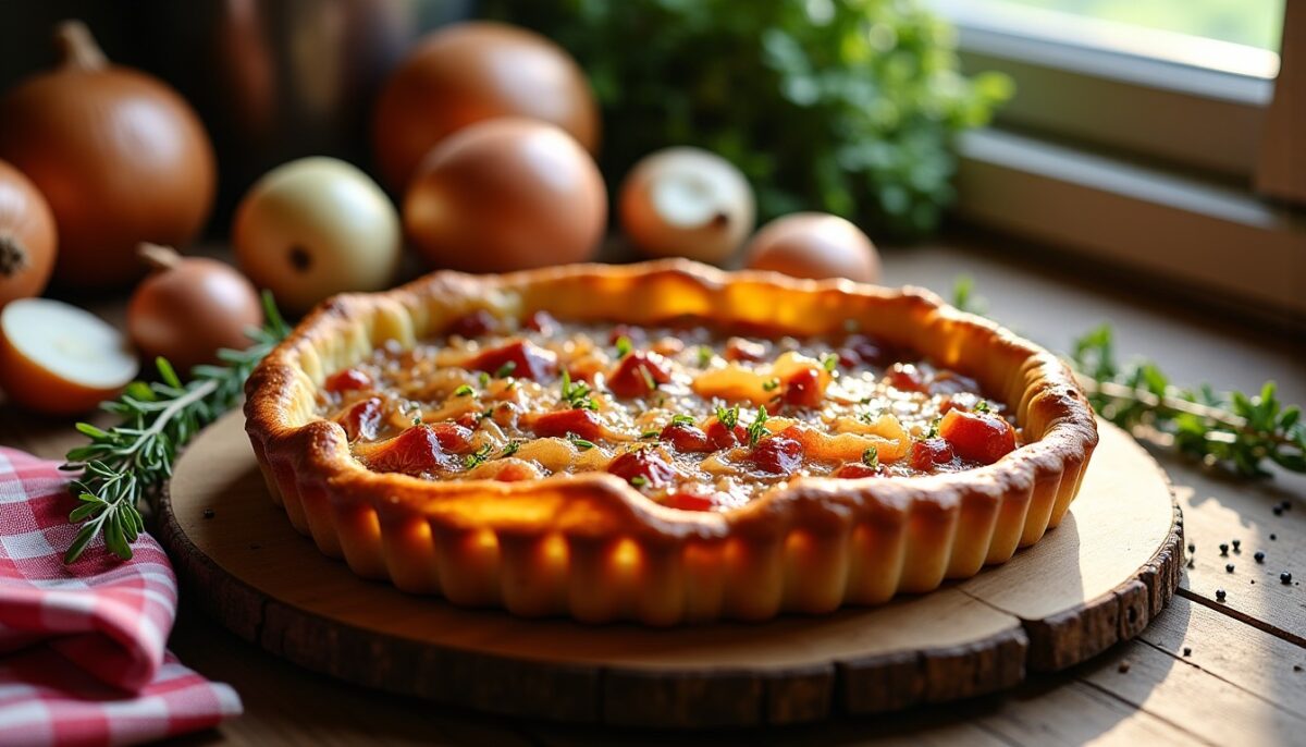 Découvrez la recette authentique de la tarte à l’oignon traditionnelle