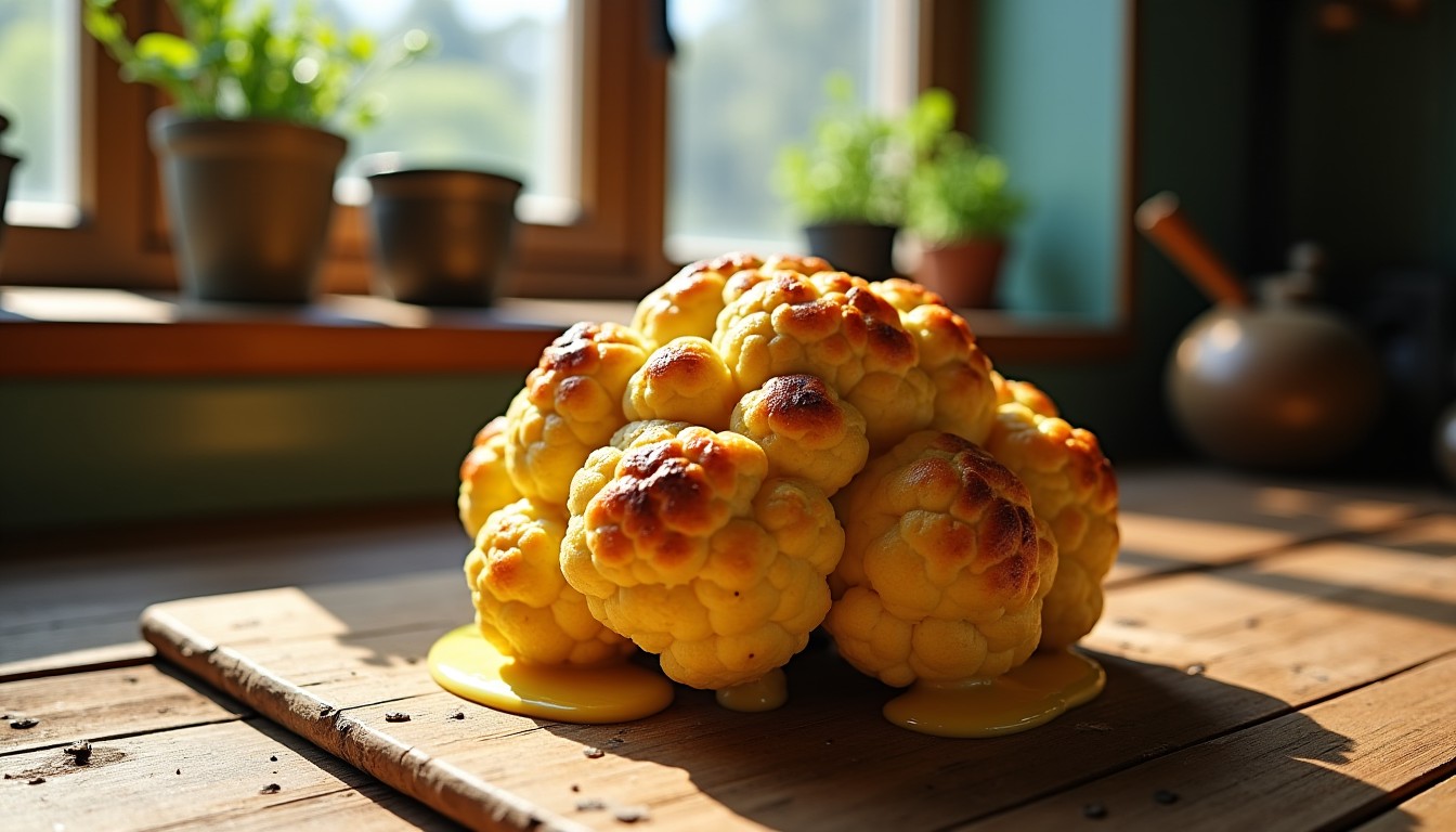 Chou-fleur rôti nappé d'une onctueuse sauce au Gouda : un délice à savourer