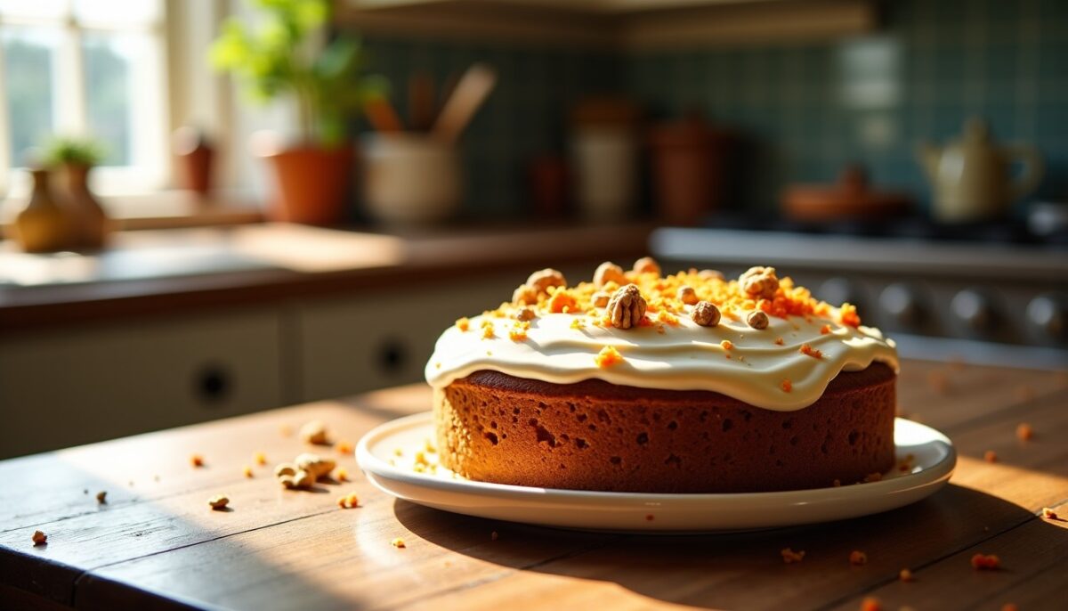Délicieuse recette allégée de gâteau à la carotte et son glaçage au cream cheese
