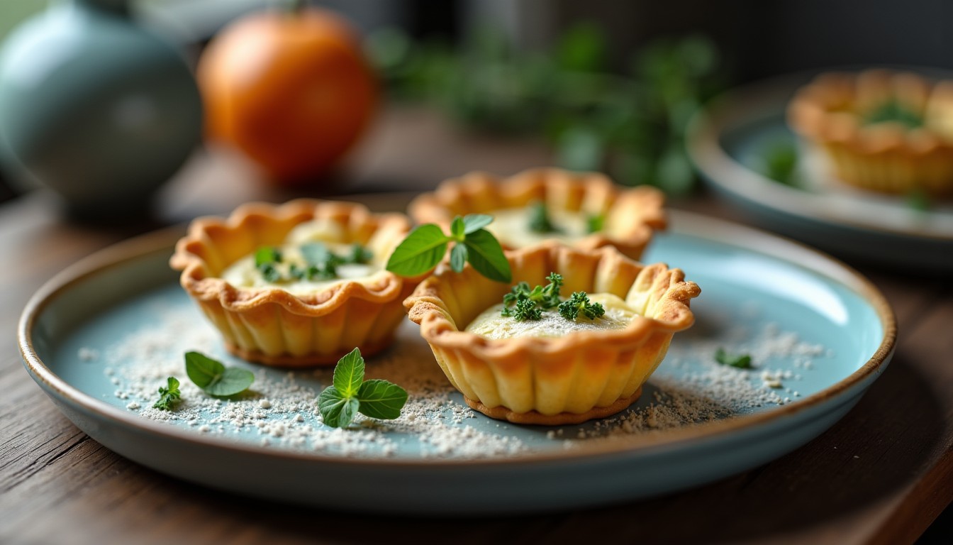 Délicieuses tartelettes feuilletées au fromage bleu : une recette simple et gourmande