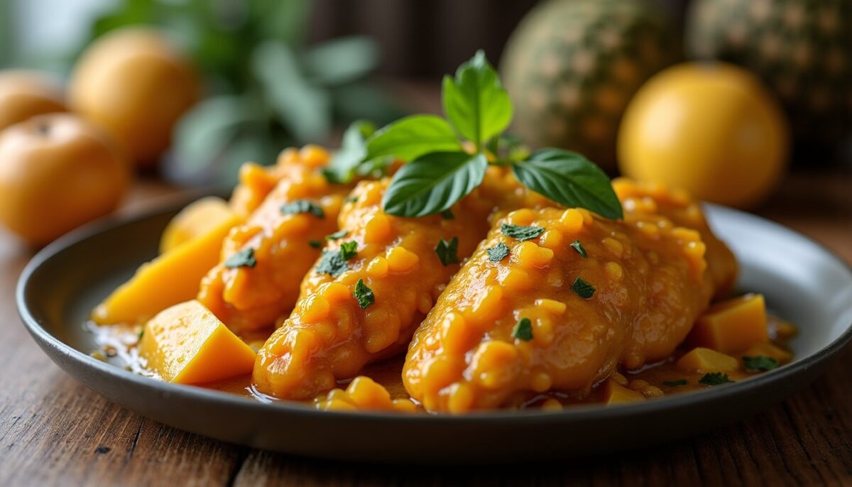 Recette légère de poulet au curry et ananas en sachets : l’alliance sucrée-salée gourmande