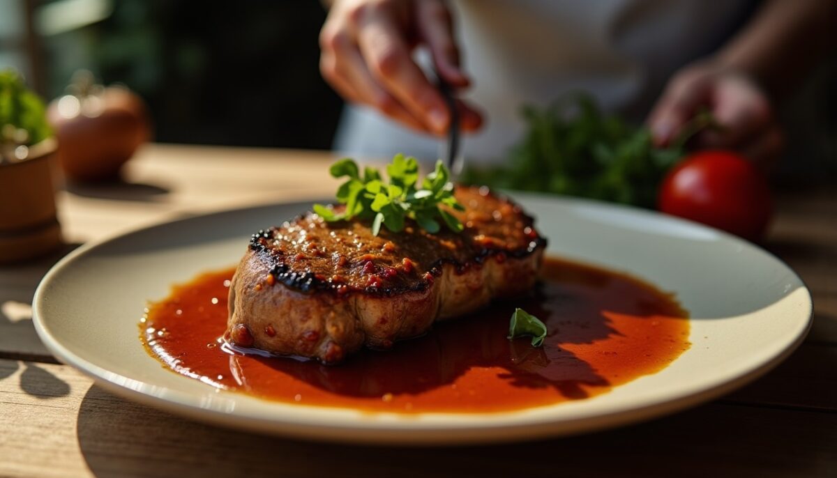 Délicieuse Entrecôte nappée d’une onctueuse sauce au Saint Agur : une recette savoureuse à découvrir
