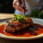 Délicieuse Entrecôte nappée d’une onctueuse sauce au Saint Agur : une recette savoureuse à découvrir