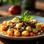 Gnocchis fondants aux champignons parfumés, carottes croquantes et éclats de feta : une recette pleine de saveurs