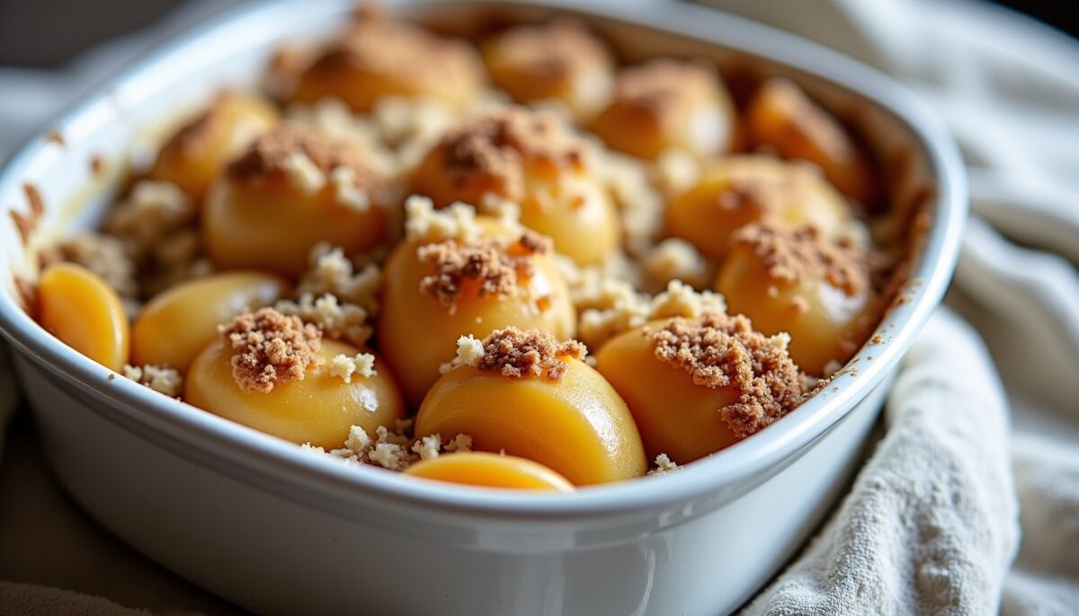 Crumble pommes-poires à la cannelle : une recette légère, simple et délicieusement parfumée