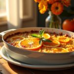 Délice orange épicé : recette simple et légère de gratin sucré